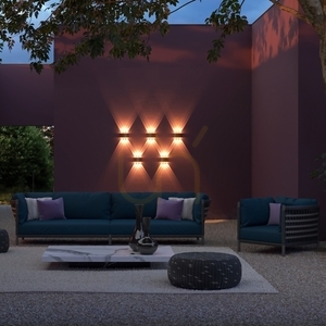 Maytoni Strato O417WL-L6B3K black outdoor wall light LED 6 W 3000 K IP54 small 1