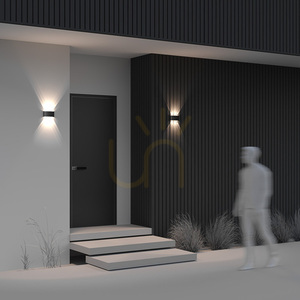 Maytoni Strato O417WL-L6B3K black outdoor wall light LED 6 W 3000 K IP54 small 10