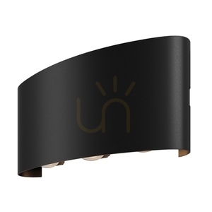 Maytoni Strato O417WL-L6B3K black outdoor wall light LED 6 W 3000 K IP54 small 2
