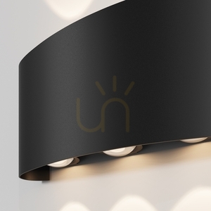 Maytoni Strato O417WL-L6B3K black outdoor wall light LED 6 W 3000 K IP54 small 3