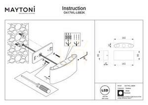 Maytoni Strato O417WL-L6B3K black outdoor wall light LED 6 W 3000 K IP54 small 7
