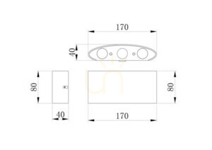 Maytoni Strato O417WL-L6B3K black outdoor wall light LED 6 W 3000 K IP54 small 8