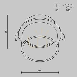 REIF recessed luminaire DL050-01B Maytoni small 6