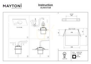 REIF GU10 recessed downlight black and gold 6.8 cm Maytoni DL050-01GB small 1