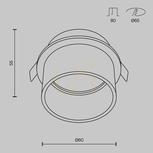 REIF recessed luminaire DL050-01W Maytoni small 6