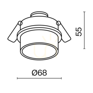 REIF recessed luminaire DL050-01W Maytoni small 8