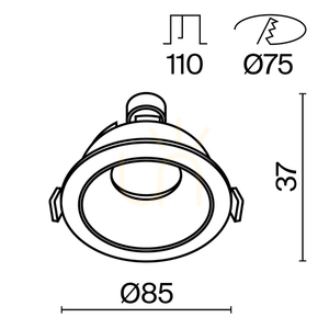 SHARE recessed luminaire DL053-01WMG Maytoni small 12