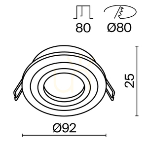 ATOM recessed luminaire DL023-2-01B Maytoni small 10