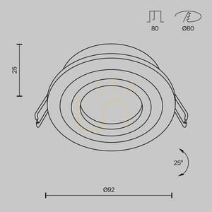 ATOM recessed luminaire DL023-2-01B Maytoni small 8