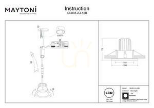 YIN recessed luminaire DL031-2-L12B Maytoni small 6