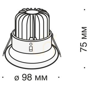 YIN recessed luminaire DL031-2-L8B Maytoni small 4