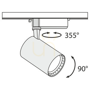 VUORO TR003-1-17W3K-B busbar spotlight Maytoni small 4