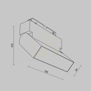 BASIS ROT busbar spotlight TR013-2-10W3K-B Maytoni small 8