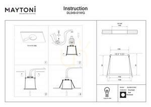 REIF recessed luminaire DL049-01WG Maytoni small 5