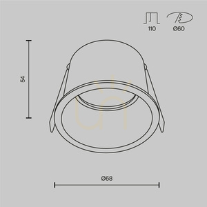 REIF recessed luminaire DL049-01WG Maytoni small 6