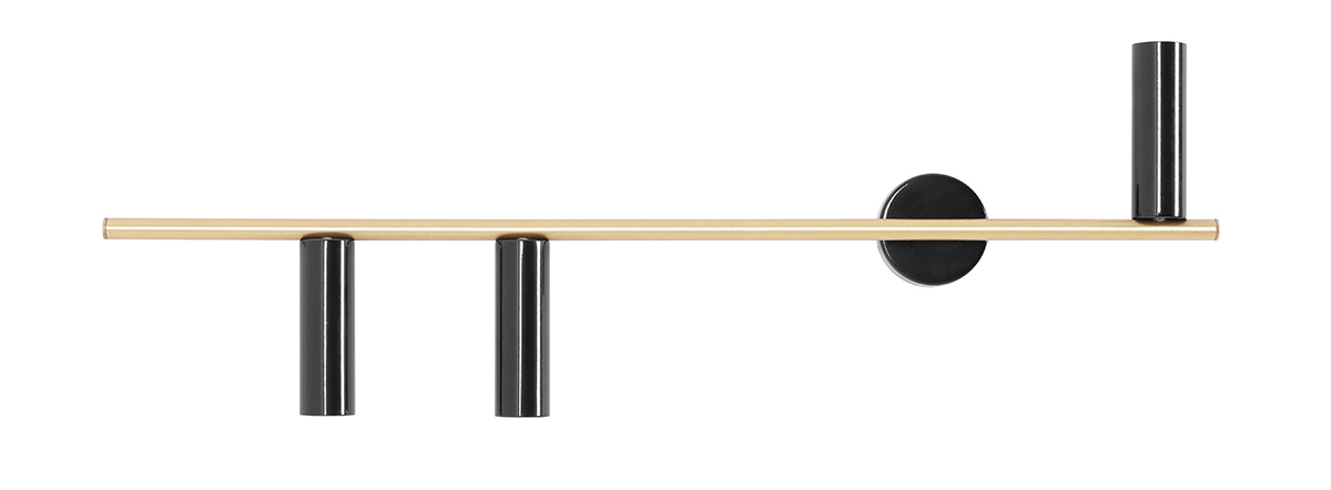 Wall Lamp Aldex Trevo 3 Black Brass Left Metal GU10 1083Y40