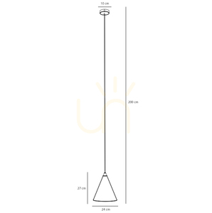 Pendant Lamp Aldex Form Mustard 24 cm Metal E27 1108G14 small 5