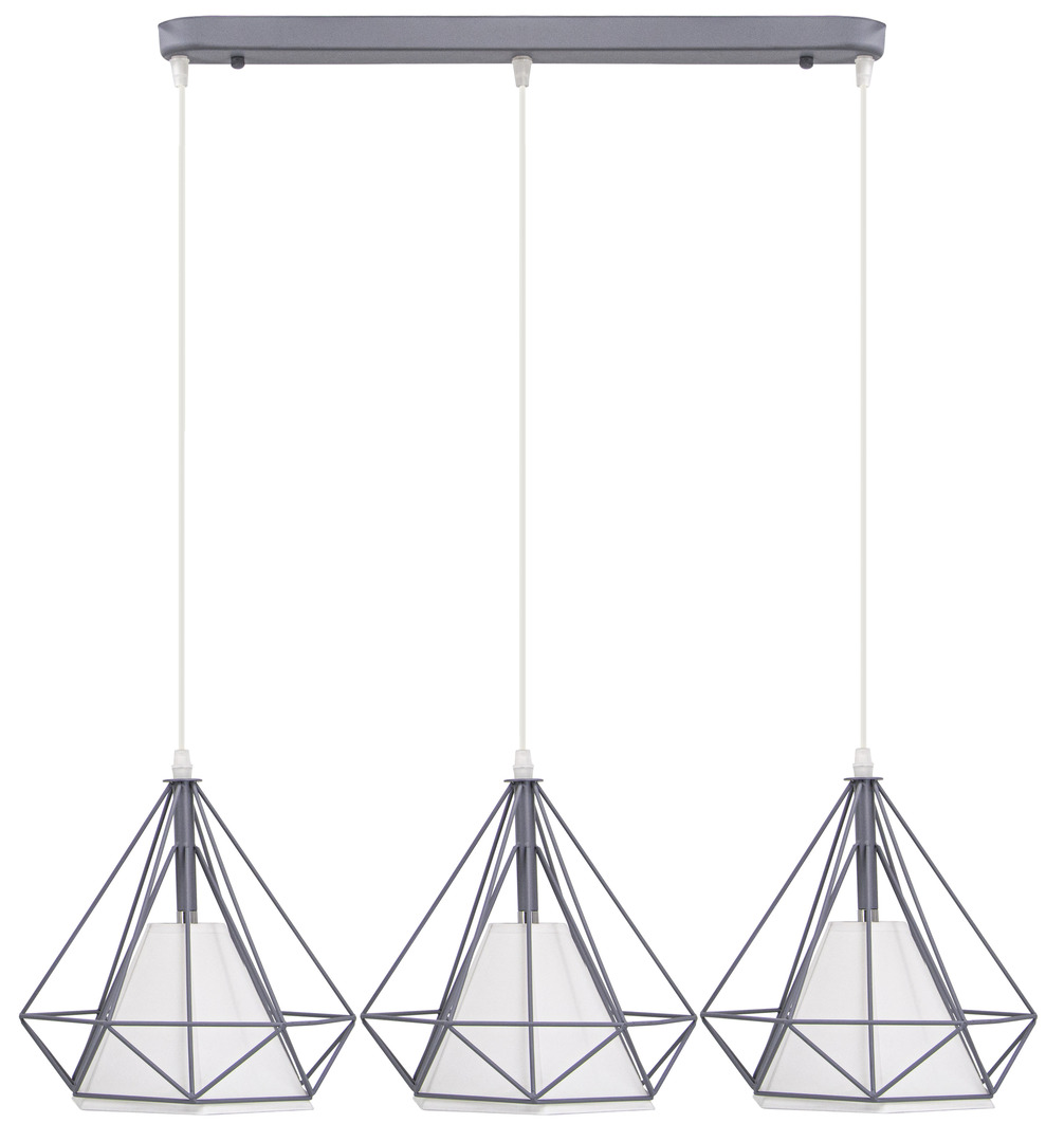 PIRAMIDA 8803/3 3-light E27 GREY MAT pendant lamp