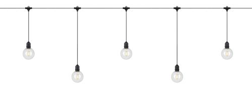 Check Outdoor String Lights Markslojd Garden 24 Deco Light Chain 10L Black Clear 108022