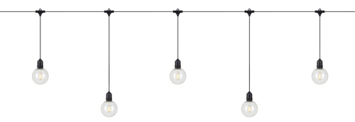 Check Outdoor Light Chain Markslojd Garden 24 Deco 10L Black Clear 108021