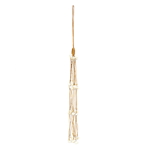 Check The Long Shell Tassel - White