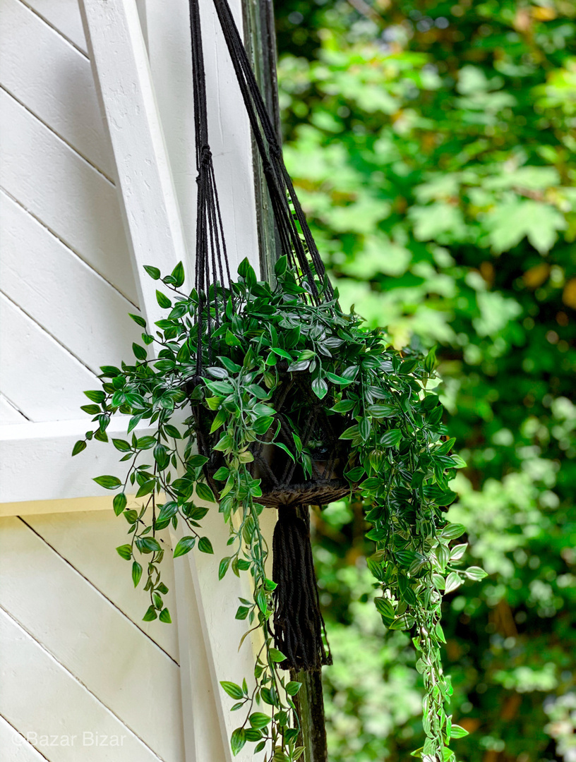 Preview The Macrame Plant Holder - Black - M The Macrame Plant Holder - Black - M