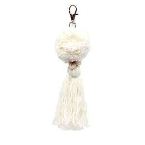 The Pompom Keychain - White 1 The Pompom Keychain - White small 1