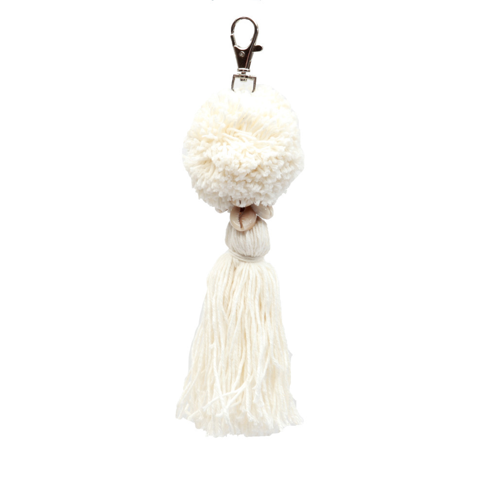 View The Pompom Keychain - White The Pompom Keychain - White