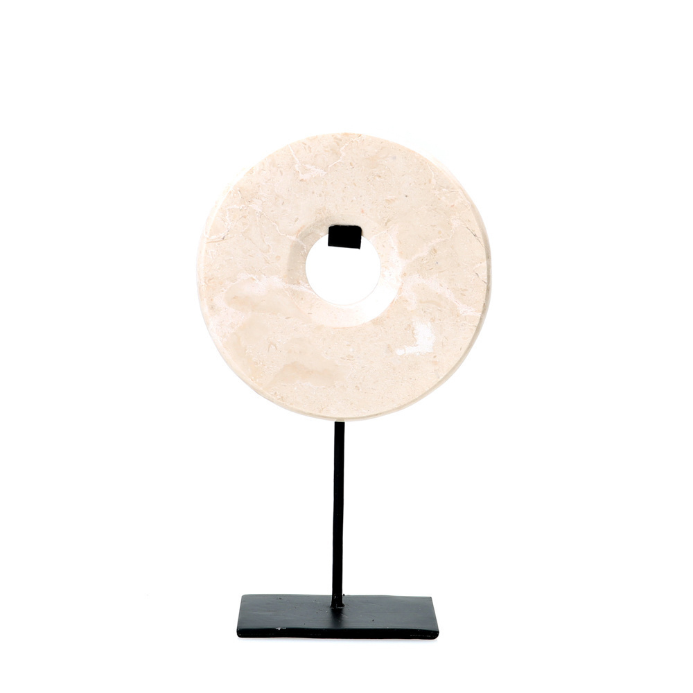 Display The Marble Disc on Stand - White - M The Marble Disc on Stand - White - M