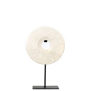 The Marble Disc on Stand - White - M 0 The Marble Disc on Stand - White - M small 0