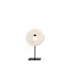 The Marble Disc on Stand - White - S 0 The Marble Disc on Stand - White - S small 0