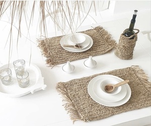 The Fringe Raffia Placemat Rectangular - Natural small 2
