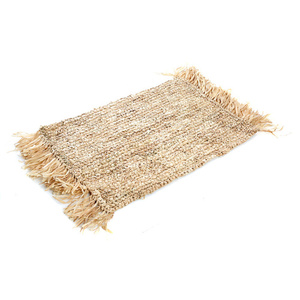 The Fringe Raffia Placemat Rectangular - Natural small 0