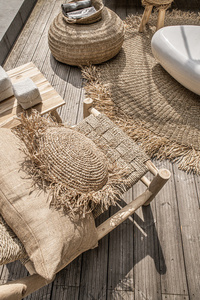 The Seagrass Pouffe - Natural - M small 3
