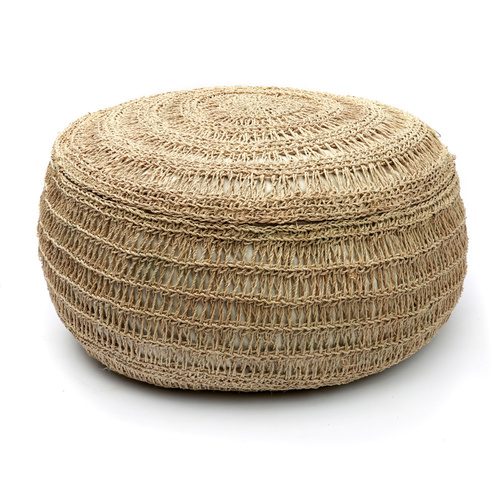 Check The Seagrass Pouffe - Natural - M