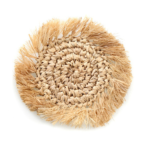 The Fringe Raffia Coaster - Natural 0 The Fringe Raffia Coaster - Natural small 0