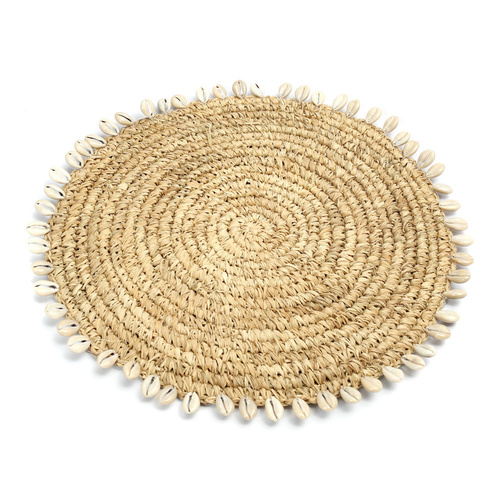 Check The Raffia Shell Placemat - Natural