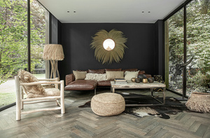 The Raffia Flores Pouffe - Natural 1 The Raffia Flores Pouffe - Natural small 1