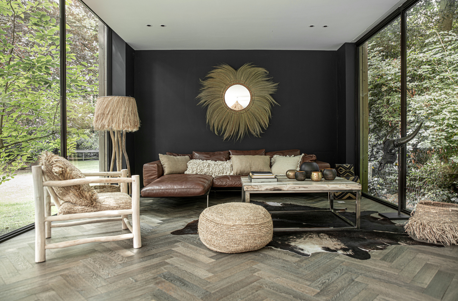 View The Raffia Flores Pouffe - Natural The Raffia Flores Pouffe - Natural