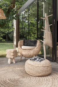 The Raffia Flores Pouffe - Natural 2 The Raffia Flores Pouffe - Natural small 2