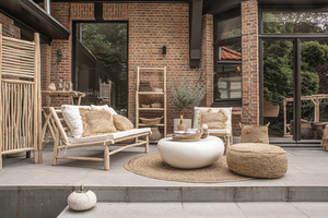 The Raffia Flores Pouffe - Natural 3 The Raffia Flores Pouffe - Natural small 3
