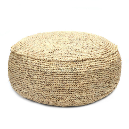 Check The Raffia Flores Pouffe - Natural