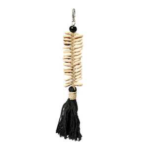 The Macrame Fishbone Keychain - Black small 0