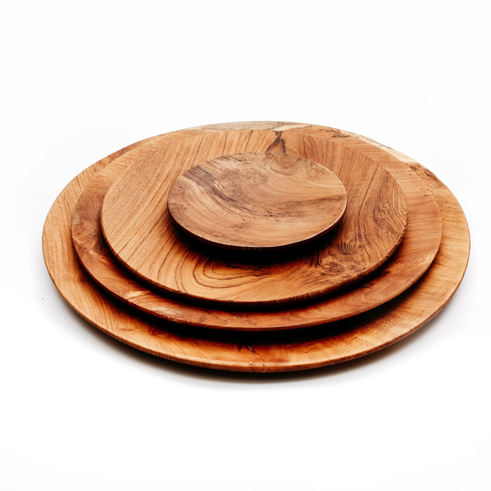 Display The Teak Root Round Plate - XS The Teak Root Round Plate - XS