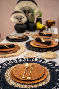 The Teak Root Round Plate - M small 4