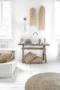 Tassel lamp large - The Squid L, E27, Rattan, boho style small 2