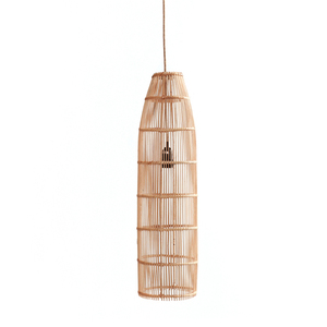 Large pendant lamp - The Fish Trap L, E27, Rattan, home decoration - sale small 0