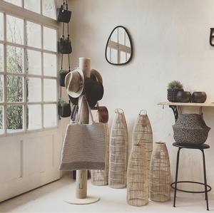 Large pendant lamp - The Fish Trap L, E27, Rattan, home decoration - sale small 4
