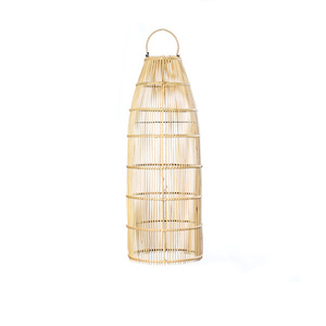 Openwork Pendant Lamp - The Fish Trap M, E27, Rattan small 1
