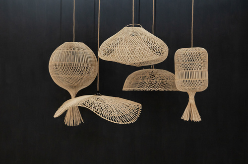 Check Rattan ceiling lamp - The Dumpling Floor Lamp M, E27, decoration